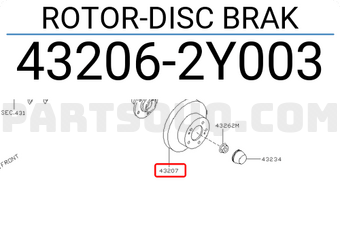 Nissan 432062Y003 ROTOR-DISC BRAK