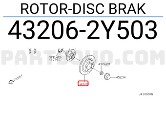 Nissan 432062Y503 ROTOR-DISC BRAK
