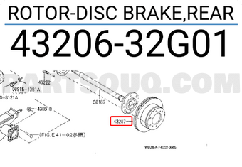 Nissan 4320632G01 ROTOR-DISC BRAKE,REAR