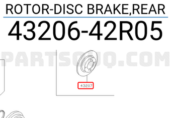 Nissan 4320642R05 ROTOR-DISC BRAKE,REAR