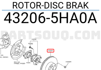 Nissan 432065HA0A ROTOR-DISC BRAK