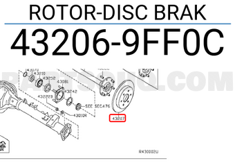 Nissan 432069FF0C ROTOR-DISC BRAK