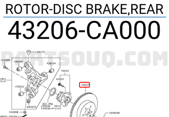 Nissan 43206CA000 ROTOR-DISC BRAKE,REAR