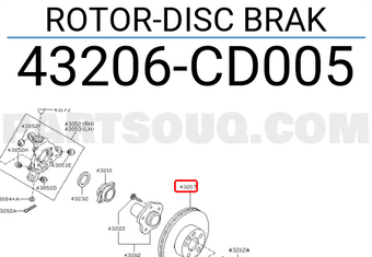 Nissan 43206CD005 ROTOR-DISC BRAK