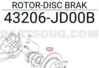 Nissan 43206JD00B ROTOR-DISC BRAK