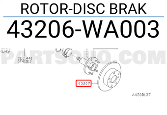 Nissan 43206WA003 ROTOR-DISC BRAK