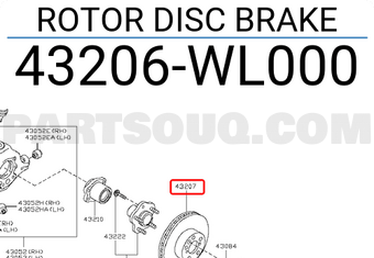 Nissan 43206WL000 ROTOR DISC BRAKE