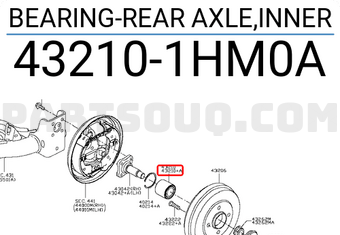 Nissan 432101HM0A BEARING-REAR AXLE,INNER