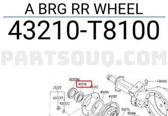 Nissan 43210T8100 A BRG RR WHEEL