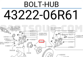 Nissan 4322206R61 BOLT-HUB