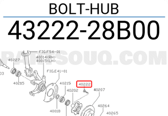 Nissan 4322228B00 BOLT-HUB