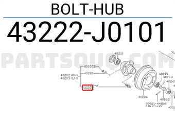 Nissan 43222J0101 BOLT-HUB