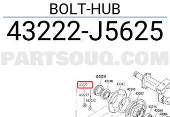 Nissan 43222J5625 BOLT-HUB