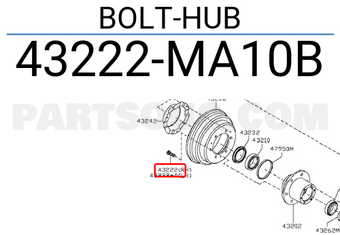 Nissan 43222MA10B BOLT-HUB