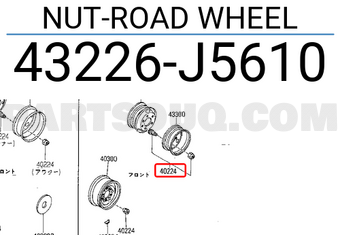 Nissan 43226J5610 NUT-ROAD WHEEL