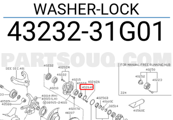 Nissan 4323231G01 WASHER-LOCK