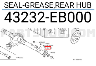Nissan 43232EB000 SEAL-GREASE,REAR HUB