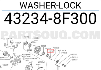 Nissan 432348F300 WASHER-LOCK