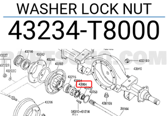 Nissan 43234T8000 WASHER LOCK NUT