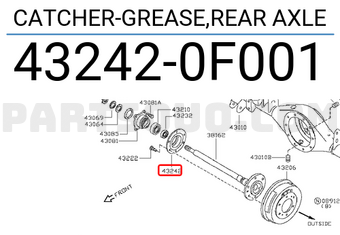 Nissan 432420F001 CATCHER-GREASE,REAR AXLE