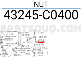 Nissan 43245C0400 NUT