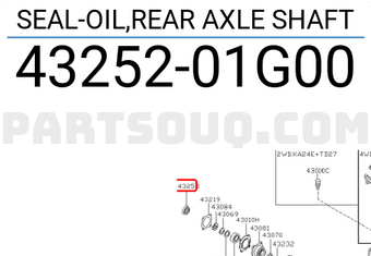 Nissan 4325201G00 SEAL-OIL,REAR AXLE SHAFT
