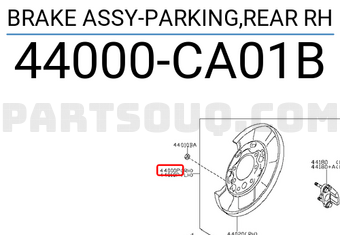 Nissan 44000CA01B BRAKE ASSY-PARKING,REAR RH
