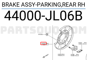 Nissan 44000JL06B BRAKE ASSY-PARKING,REAR RH