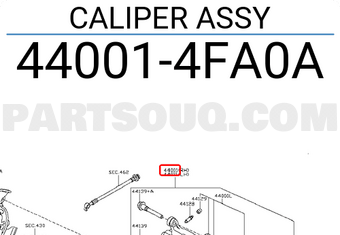 Nissan 440014FA0A CALIPER ASSY