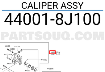 Nissan 440018J100 CALIPER ASSY
