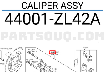 Nissan 44001ZL42A CALIPER ASSY