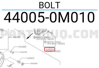 Nissan 440050M010 BOLT