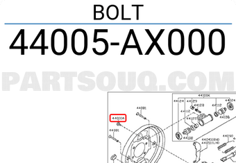 Nissan 44005AX000 BOLT