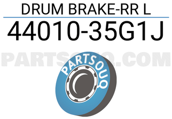 Nissan 4401035G1J DRUM BRAKE-RR L