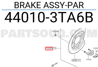 Nissan 440103TA6B BRAKE ASSY-PAR