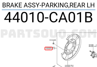 Nissan 44010CA01B BRAKE ASSY-PARKING,REAR LH