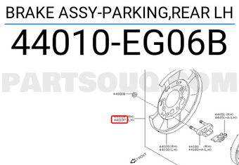 Nissan 44010EG06B BRAKE ASSY-PARKING,REAR LH