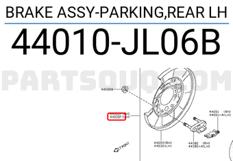 Nissan 44010JL06B BRAKE ASSY-PARKING,REAR LH