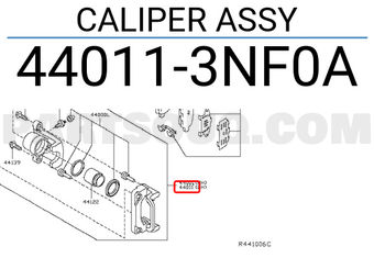 Nissan 440113NF0A CALIPER ASSY