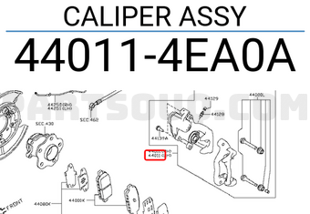 Nissan 440114EA0A CALIPER ASSY