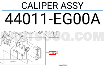 Nissan 44011EG00A CALIPER ASSY