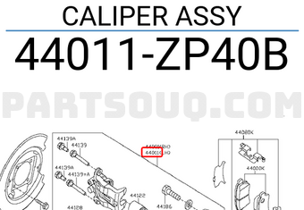 Nissan 44011ZP40B CALIPER ASSY