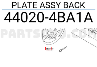Nissan 440204BA1A PLATE ASSY BACK