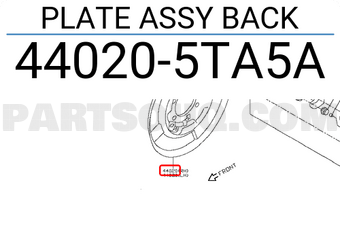 Nissan 440205TA5A PLATE ASSY BACK