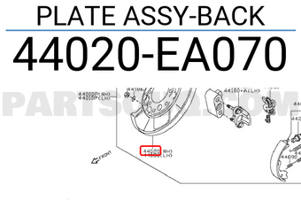 Nissan 44020EA070 PLATE ASSY-BACK