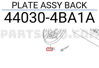 Nissan 440304BA1A PLATE ASSY BACK