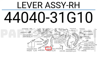 Nissan 4404031G10 LEVER ASSY-RH