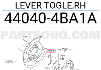 Nissan 440404BA1A LEVER TOGLE,RH