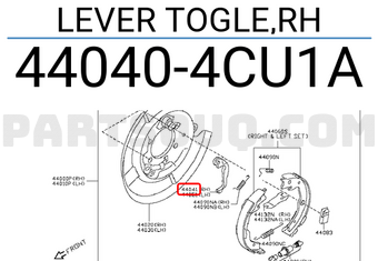 Nissan 440404CU1A LEVER TOGLE,RH