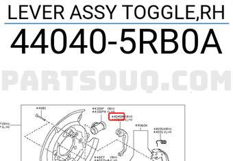 Nissan 440405RB0A LEVER ASSY TOGGLE,RH